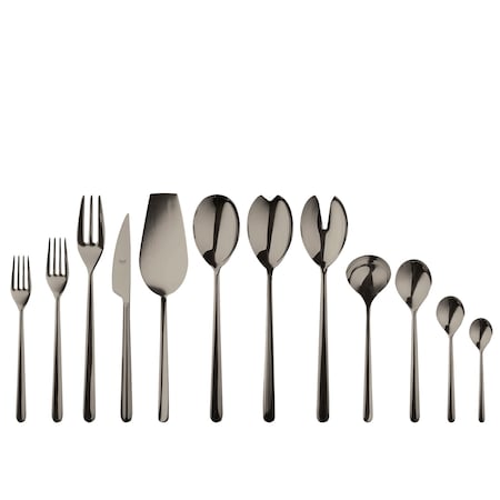 Mepra Linea Flatware Set - 67 Pieces - Black Gold 108722067