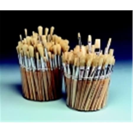Sax Round White Bristle Brush School Pack - Assorted Size- Natural, 144PK 461018
