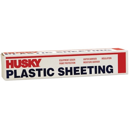 Husky 1-Roll of 9ft x 100ft Poly - America Clear 4-Mil Low Density Plastic Sheeting 409C