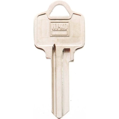 Hy-Ko Key Blank, Brass, Nickel, For: American Cabinet, House Locks and Padlocks 11010AR1