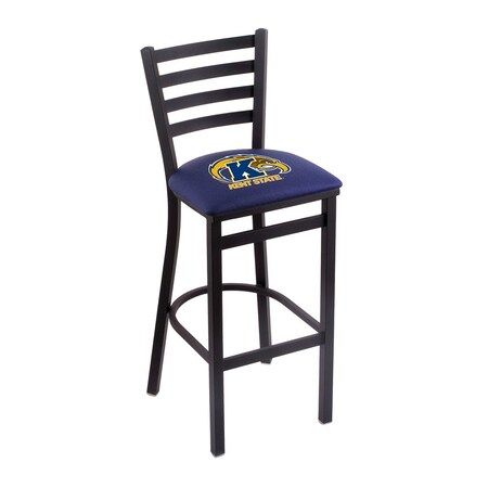 Holland Bar Stool Co 25" Blk Wrinkle Kent State Stationary Counter Stool, Ladder Back L00425KentSt