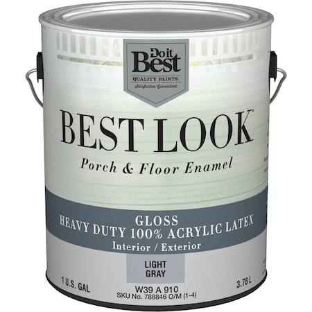 Do It Best Best Look 1 Gal. Light Gray Base Hvy Dty Acrylic Latex Gloss Porch & Floor Enamel W39A00910-16