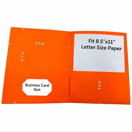 Business Source Letter Portfolio, Orange, 25PK BSN78554