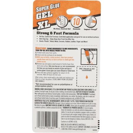 Gorilla Glue 0.88 Oz. Gel Super Glue XL 102433