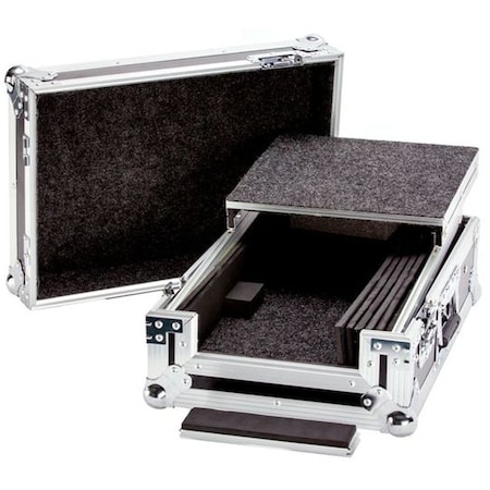 Deejay Led Fly Drive Case For Pioneer DJM400 Pro Mixer or Similarly Sized Equipment w/Laptop Shelf w/Wheels TBH10MIXLT