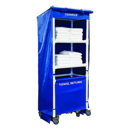 Royal Basket Trucks Towel Station, Blue, Vinyl G32-BBX-TSA-4ULN