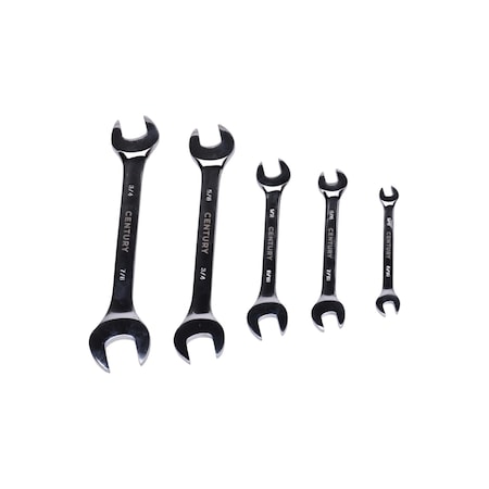 Century Drill & Tool 5 Piece Open End Wrench Set 72915