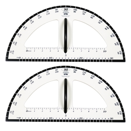 Learning Advantage Dry Erase Magnetic Protractor, 2PK 7591