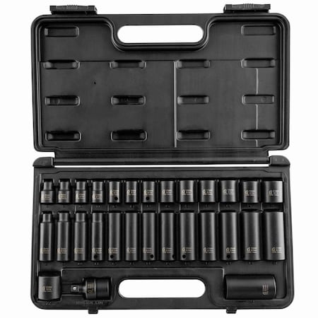 Sunex 3/8" Drive Master Impact Socket Set, Metric 3329