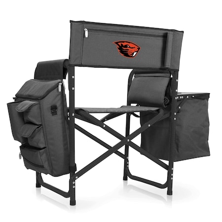 Picnic Time Family Of Brands NCAA Oregon State Beavers Fusion Camping Chair with Side Table and Soft Cooler 807-00-679-484-0