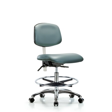 Blue Ridge Ergonomics Vinyl Clean Room Chair BR-NCR-VMBCH-CR-T0-A0-CF-CC-8822