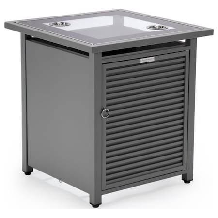 Leisuremod Walbrooke Grey Patio Square Tank Holder with Slats Design, Grey WHS20GR