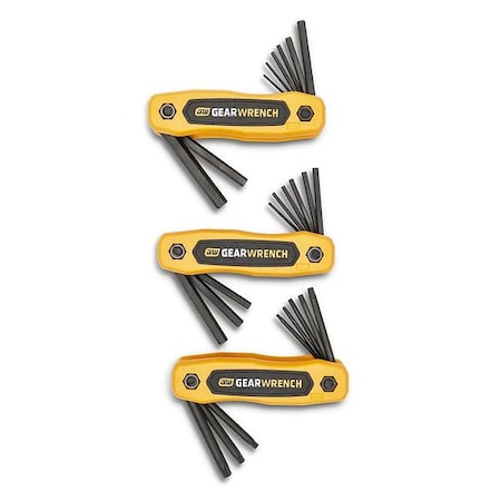 Gearwrench SAE/Metric Folding Hex Key Set, 25 PC 83512