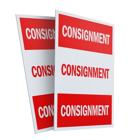 Signmission Consignment, Plastic Signs Only 24 Inch x 36 Inch, Corrugated Plastic, 2PK CSB-2436-2PACK-Consignment