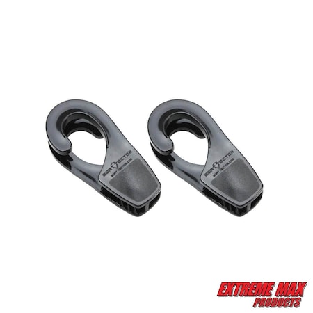 Extreme Max 3005.5023 BoatTector Boat Rail Fender Hangers, Value 2-Pack - 1", Black 3005.5023