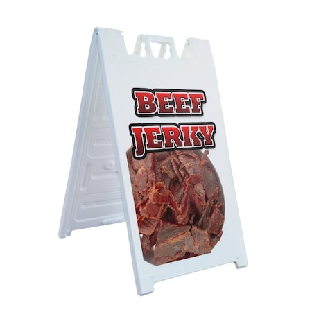 Signmission Beef Jerky, A-Frame & 2 Sign Inserts, Heavy-Duty Plastic Frame SBHD-C-2436-Beef Jerky