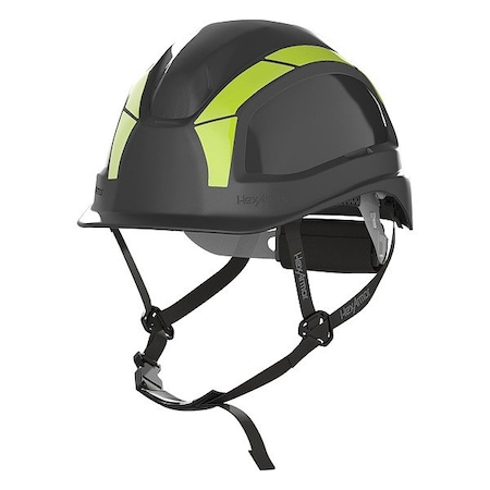 Hexarmor Safety Helmets, HDPE, 6 Point Ratchet, Type 1, Class E, Black 16-15007Y