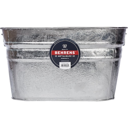 Behrens 15.5 Gal. Square Hot Dipped Steel Utility Tub 62