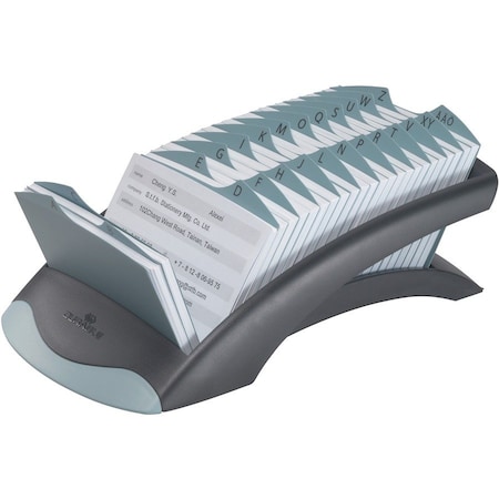 Telindex Address Card File, Tray, Black 241201