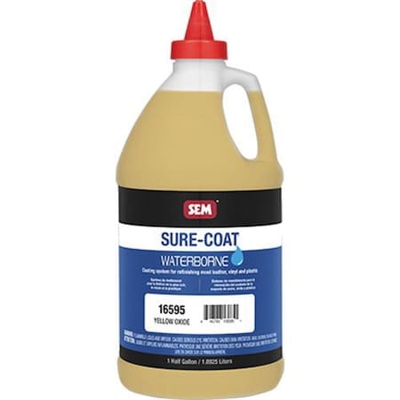 Sem Sure-Coat Waterborne Mixing System, 0.5 Gallon Can, Yellow Oxide, Liquid 16595