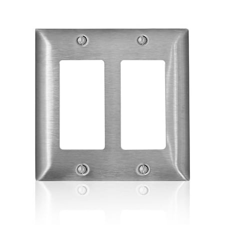 Leviton WallPlate, Decorator-Rocker, SS SS262-40