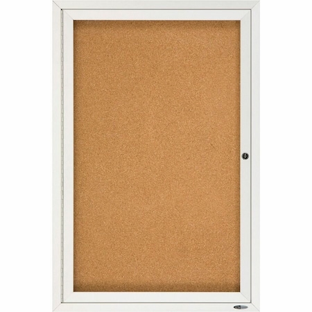 Quartet Cork Bulletin Board 24 x 36, Silver 2363
