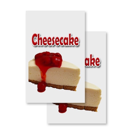 Signmission Cheesecake, Vinyl Decals Only 24 Inch x 36 Inch, Vinyl Decal, 2PK DSB-2436-2PACK-Cheesecake