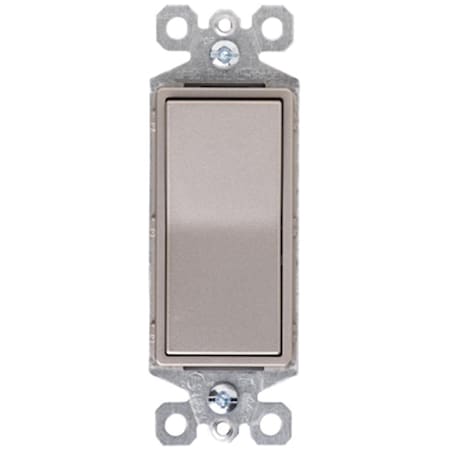 Yhior TM870NICC10 Grounded Single Pole Switch, 15A, Nickel YH799153