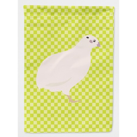 Carolines Treasures Texas Quail Green Flag Canvas House BB7783CHF