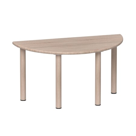 Beleduc By Playwell Emmanuele 48in Semi-Circle Tabletop, White PU Edge, Modular Plywood, 21.5inH Standard, Ages 3+ 846177