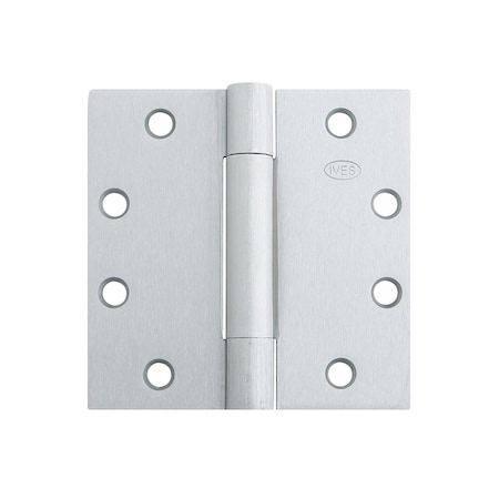 Ives 4 1/2 in. x 4 1/2 in. 3PB1 Standard Weight Full Mortise Hinge, Satin Chromium Plated 3PB1 4.5X4.5 652