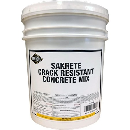 Sakrete Concrete Mix, Pail, Gray, Crack Resistant 120018