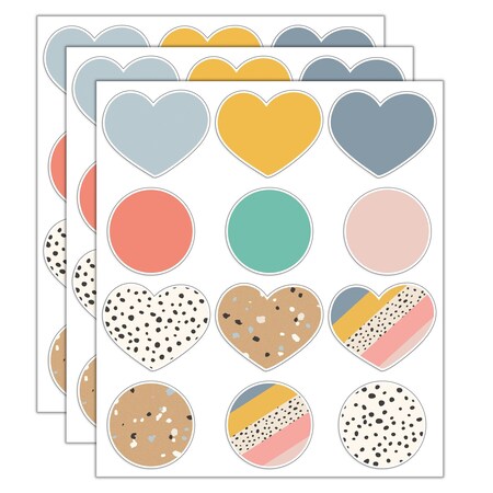 Carson Dellosa We Belong Hearts & Dots Cut-Outs, 36-Piece Set, 3PK 120646