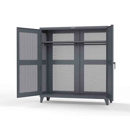 Strong Hold 7 GA Industrial Shop Table with 2 Drawers and ABS Top T4830-2DB-ABS
