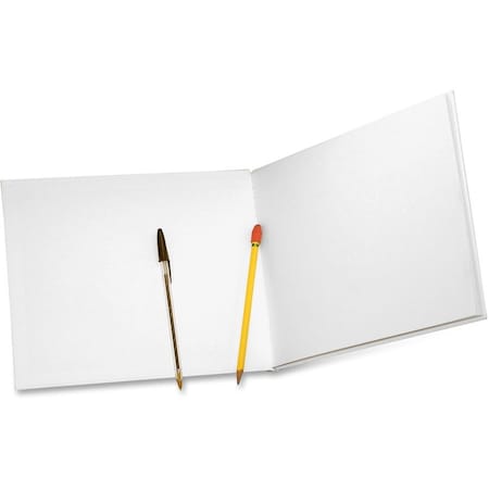 Ashley Productions Big Hardcover Blank Book, 11" x 8.5" Landscape, White, PK6 10710