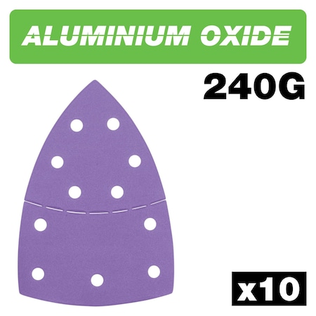 Trend Aluminum Oxide 240 Grit Detail Sanding Sheets, 10 Pack, 102x151mm, AB/DET/240A, 10PK U*AB/DET/240A