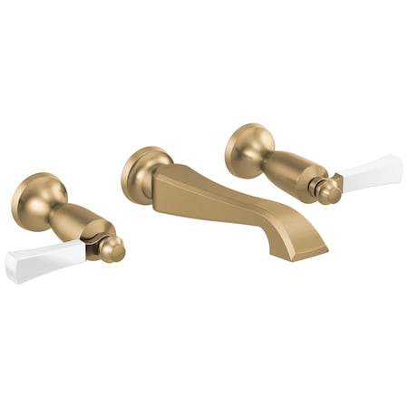 Delta Dorval Two Handle Wall Mount Bathroom Faucet Trim Only T3556LF-GSWL