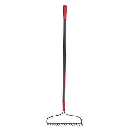 Razor-Back 66.5 in. 15 Tine Forged Steel Bow Rake Fiberglass Handle 63184