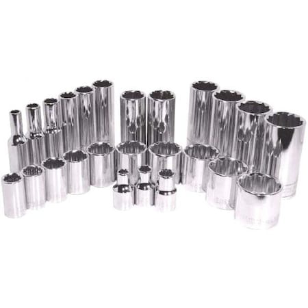 K-Tool International 3/8" Drive, 13/16" SAE Socket, 12 Points, Deep 12Pt, 13/16", 3/8"Dr KTI-22426