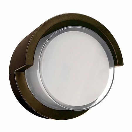Westgate Round w/Semi Top Cover Outdoor IP65 Double Lens 12W 650LM CRI90 Selectable CCT 3000K/4000K/5000K LRS-F-MCT-C90-MGBR