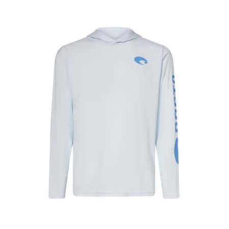 Costa M Long Sleeve Men's Hooded Arctic Blue Technical Hood Tee Shirt FQA400039-62FM