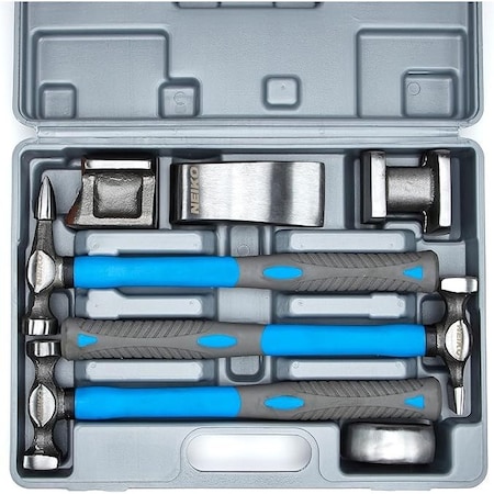 Neiko Auto Body Repair Hammer and Dolly Set, 7-Piece 20730A