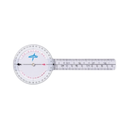Medline Plastic Goniometer, 8in (20.3 cm) MDSR006550