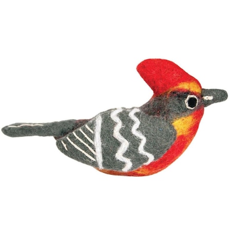 Wild Woolies-G Vermillion Flycatcher Wild Woolies Felt Bird Garden Ornament DZI483043000
