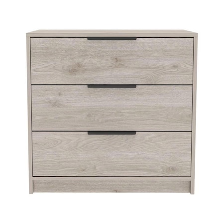 Homeroots 28" Light Gray Wood Three Drawer Dresser 534964