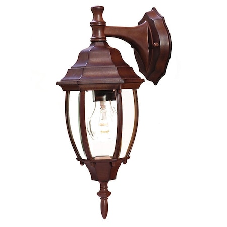 Homeroots Dark Brown Hanging Globe Lantern Wall Light 398563