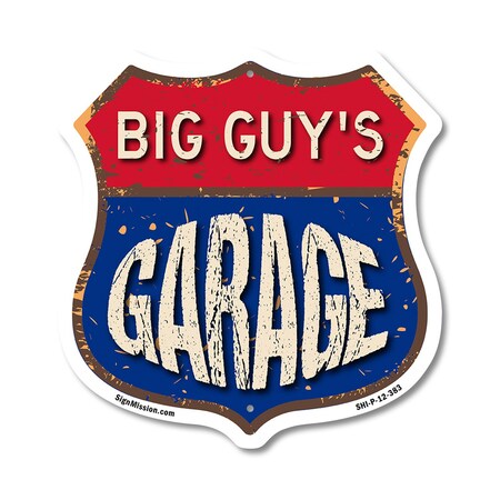 Signmission Big Guy's Garage, 12 Inch X 12 Inch, Plastic Sign SHI-P-12-383-BIG GUY