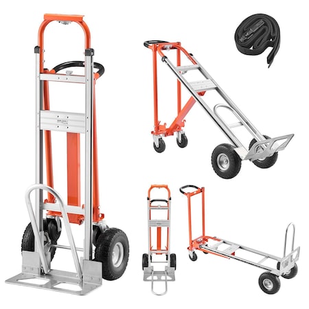 Vevor 4 in 1 Hand Truck 1000 lbs Aluminum Alloy Convertible Hand Truck Dolly 2243
