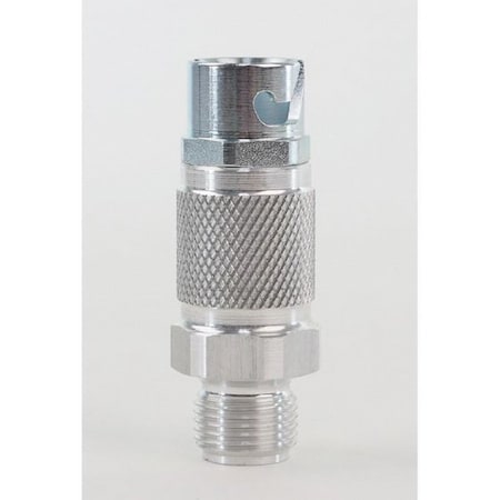 Devilbiss P-HC-4808-1 Bayonet Style Quick Disconnect Fluid Coupler, 3/8 in MNPS, 500 psi, Aluminum 240156