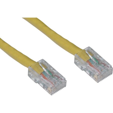 Cable Wholesale Cat5e Yellow Copper Ethernet Patch Cable, Bootless, POE Compliant, 5 foot 10X6-18105